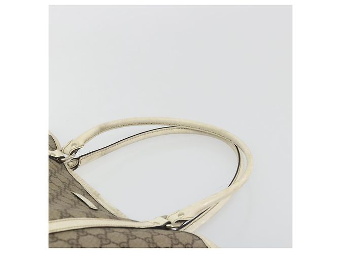Gucci Borsa Tote GG Supreme in PVC Beige Oro 197953 Auth 194383 - vista 8
