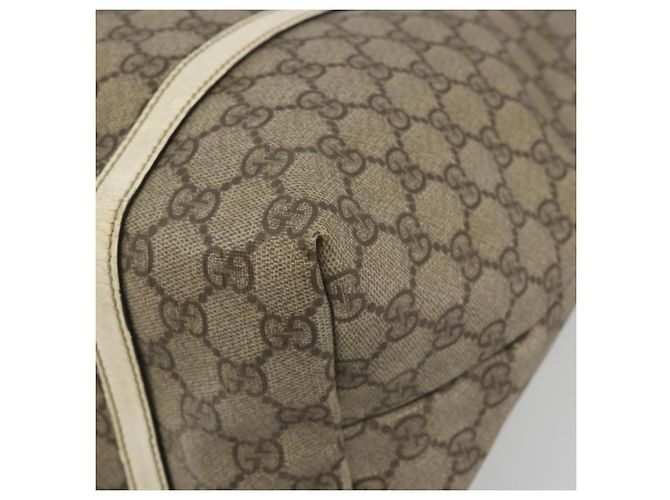 Gucci Borsa Tote GG Supreme in PVC Beige Oro 197953 Auth 194383 - vista 9
