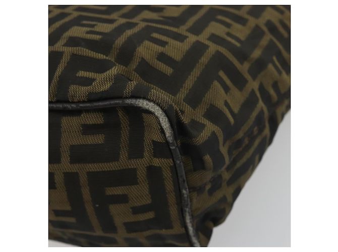 Borsa a Tracolla FENDI Zucca Canvas Nero Marrone Auth 193345 - vista 15