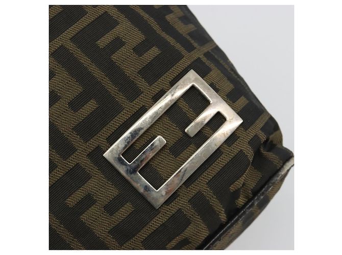 Borsa a Tracolla FENDI Zucca Canvas Nero Marrone Auth 193345 - vista 17