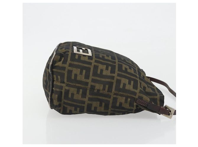 Borsa a Tracolla FENDI Zucca Canvas Nero Marrone Auth 193345 - vista 3