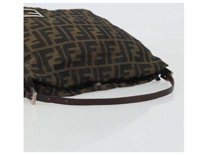 Borsa a Tracolla FENDI Zucca Canvas Nero Marrone Auth 193345 - vista 7