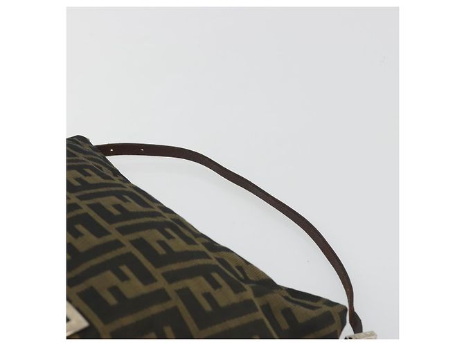 Borsa a Tracolla FENDI Zucca Canvas Nero Marrone Auth 193345 - vista 8