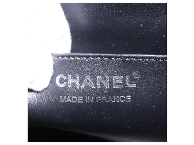 Borsa a mano CHANEL in paglia Grigio Argento CC Auth 195504SM Marrone - vista 21