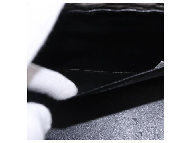 Borsa a mano CHANEL in paglia Grigio Argento CC Auth 195504SM Marrone - vista 24