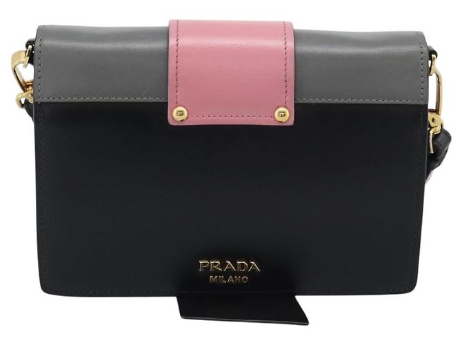 PRADA Shoulder Bag Leather Multicolor Gold Tone Auth 196091A Multiple colors - view 2