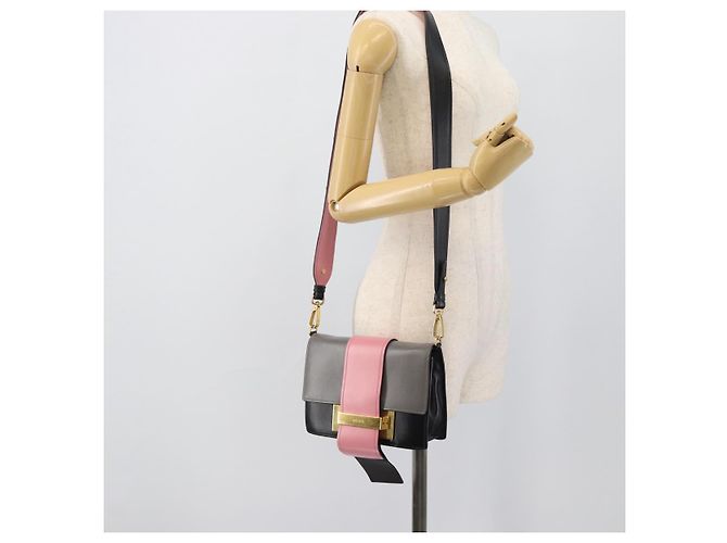PRADA Shoulder Bag Leather Multicolor Gold Tone Auth 196091A Multiple colors - view 24