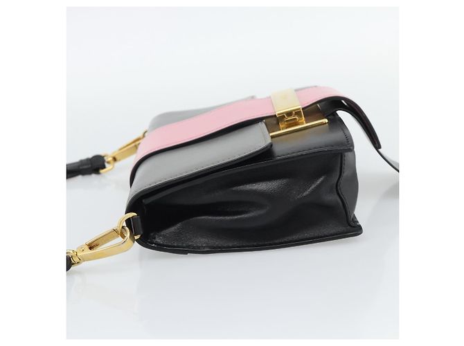 PRADA Shoulder Bag Leather Multicolor Gold Tone Auth 196091A Multiple colors - view 3