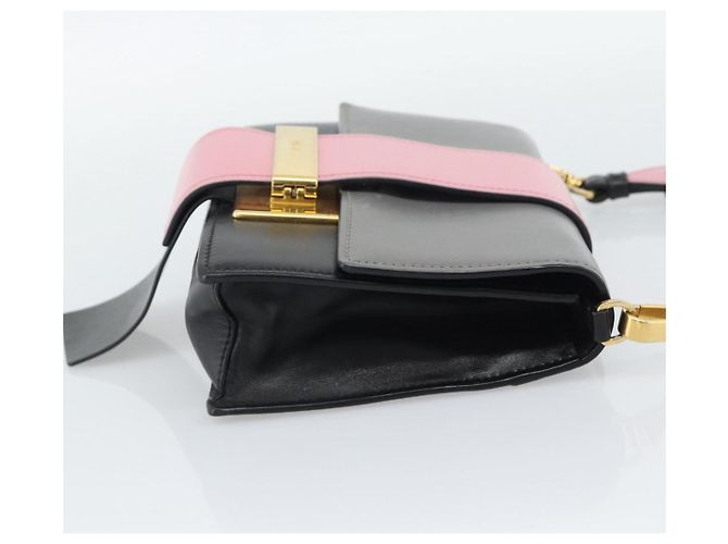 PRADA Shoulder Bag Leather Multicolor Gold Tone Auth 196091A Multiple colors - view 4