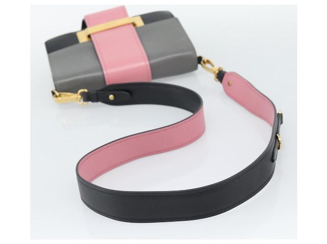 PRADA Shoulder Bag Leather Multicolor Gold Tone Auth 196091A Multiple colors - view 7