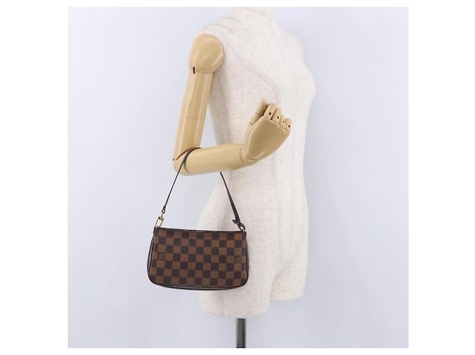 LOUIS VUITTON Damier Ebene Navona Accessory Pouch N51983 LV Auth 195041 - vista 20