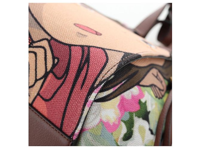 LOEWE x Studio Ghibli Spirited Away Hammock Small Bag Canvas Brown Auth 167469SM Marrone - vista 17