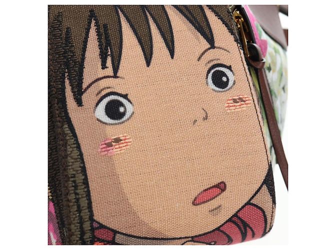 LOEWE x Studio Ghibli Spirited Away Hammock Small Bag Canvas Brown Auth 167469SM Marrone - vista 21