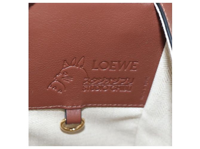 LOEWE x Studio Ghibli Spirited Away Hammock Small Bag Canvas Brown Auth 167469SM Marrone - vista 24