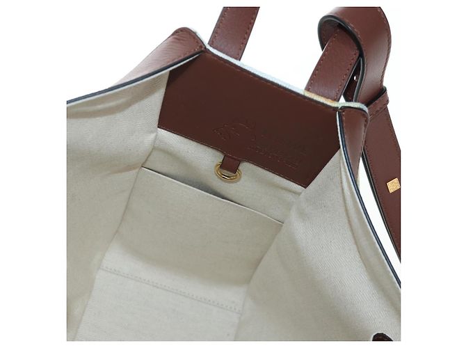 LOEWE x Studio Ghibli Spirited Away Hammock Small Bag Canvas Brown Auth 167469SM Marrone - vista 25