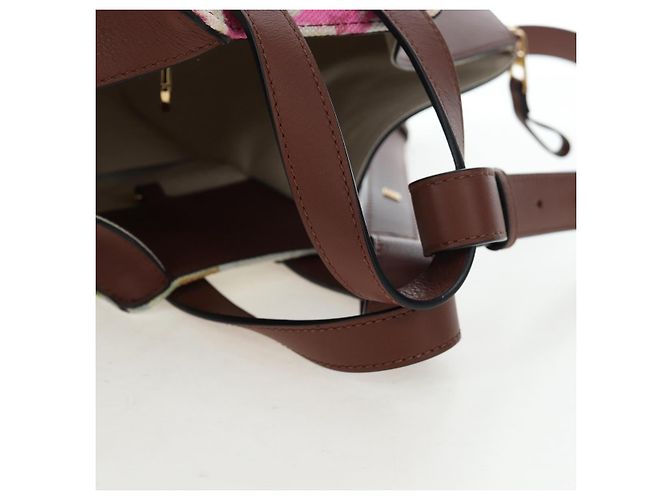 LOEWE x Studio Ghibli Spirited Away Hammock Small Bag Canvas Brown Auth 167469SM Marrone - vista 7