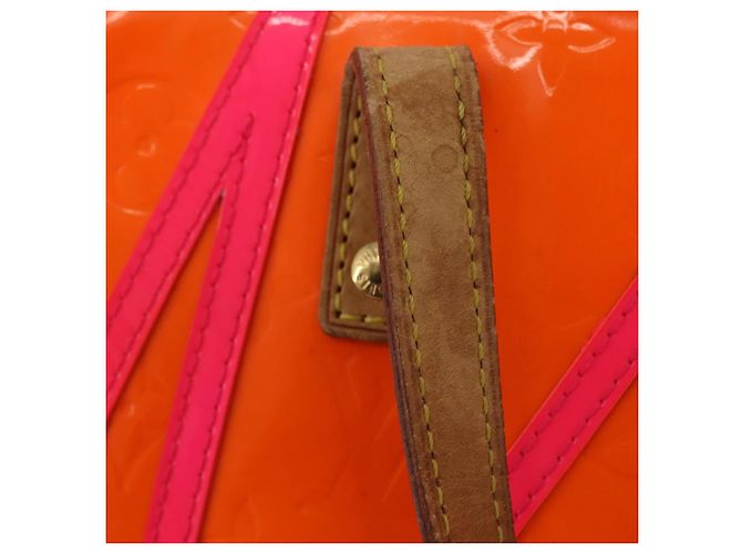 LOUIS VUITTON Monogram Vernis Fluo Reade PM Bolso de Mano Naranja M91905 Auth ka5686 - vista 10