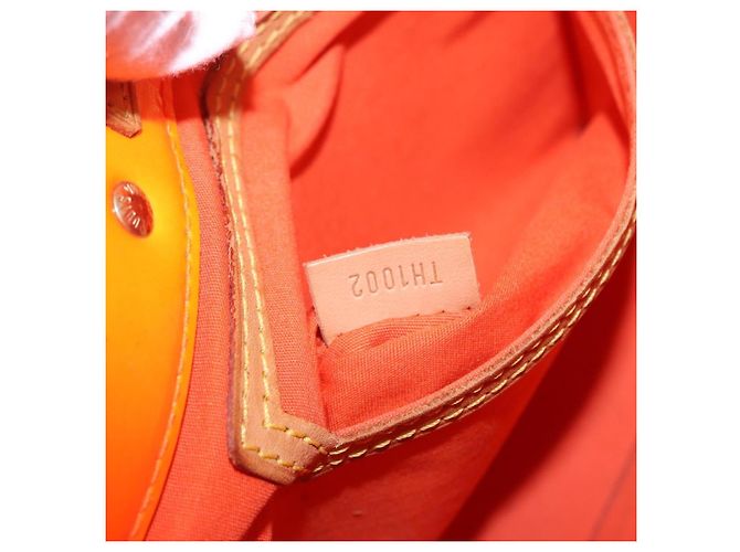 LOUIS VUITTON Monogram Vernis Fluo Reade PM Bolso de Mano Naranja M91905 Auth ka5686 - vista 12