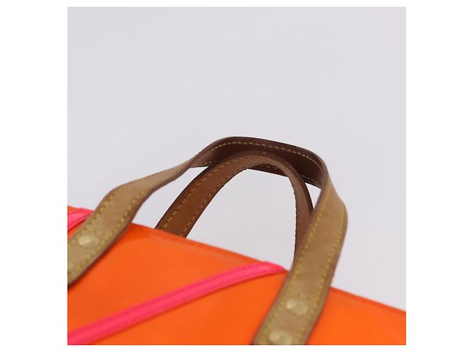 LOUIS VUITTON Monogram Vernis Fluo Reade PM Bolso de Mano Naranja M91905 Auth ka5686 - vista 14