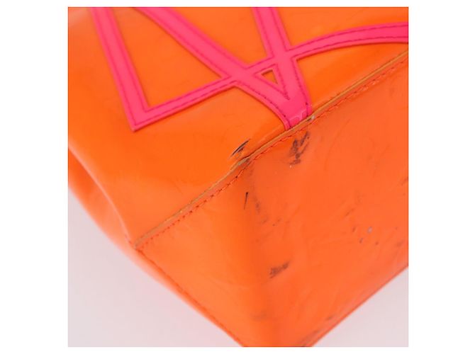 LOUIS VUITTON Monogram Vernis Fluo Reade PM Bolso de Mano Naranja M91905 Auth ka5686 - vista 16