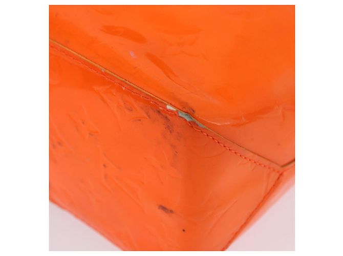 LOUIS VUITTON Monogram Vernis Fluo Reade PM Bolso de Mano Naranja M91905 Auth ka5686 - vista 17