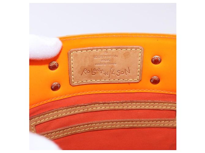 LOUIS VUITTON Monogram Vernis Fluo Reade PM Bolso de Mano Naranja M91905 Auth ka5686 - vista 18