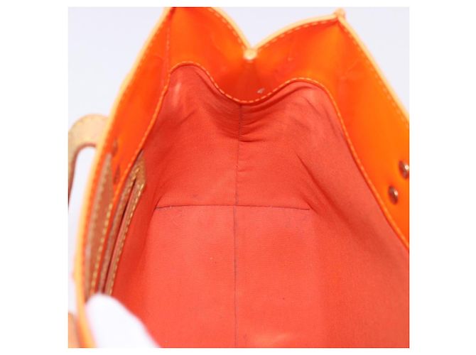 LOUIS VUITTON Monogram Vernis Fluo Reade PM Bolso de Mano Naranja M91905 Auth ka5686 - vista 19