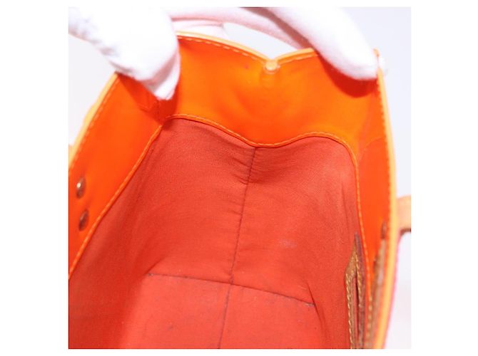 LOUIS VUITTON Monogram Vernis Fluo Reade PM Bolso de Mano Naranja M91905 Auth ka5686 - vista 20