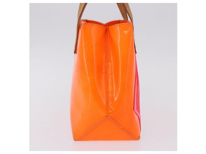 LOUIS VUITTON Monogram Vernis Fluo Reade PM Bolso de Mano Naranja M91905 Auth ka5686 - vista 3