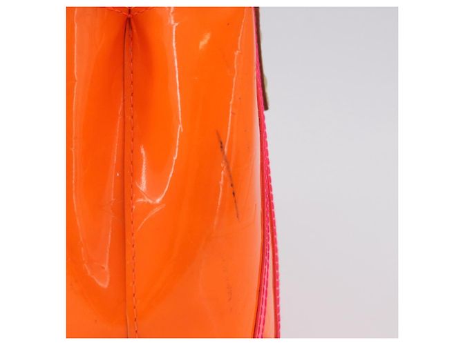 LOUIS VUITTON Monogram Vernis Fluo Reade PM Bolso de Mano Naranja M91905 Auth ka5686 - vista 5