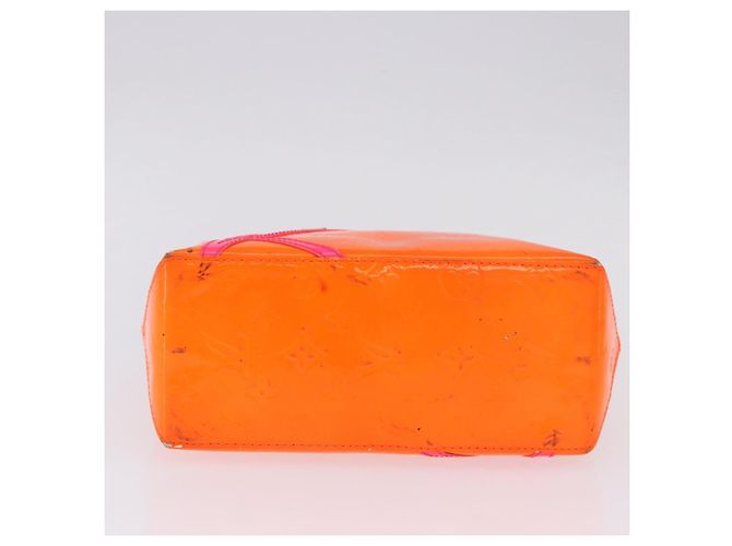 LOUIS VUITTON Monogram Vernis Fluo Reade PM Bolso de Mano Naranja M91905 Auth ka5686 - vista 6