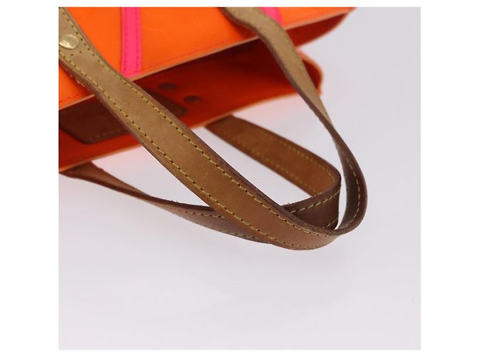 LOUIS VUITTON Monogram Vernis Fluo Reade PM Bolso de Mano Naranja M91905 Auth ka5686 - vista 8