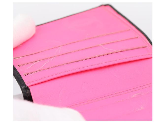 CHANEL Matelasse Cambon Line Bifold Wallet Leather Black Silver CC Auth 194479 - view 18