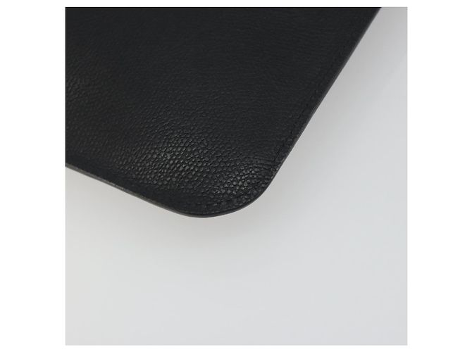 Borsa Clutch Valextra in Pelle Nero Oro Auth 194271A D'oro - vista 16