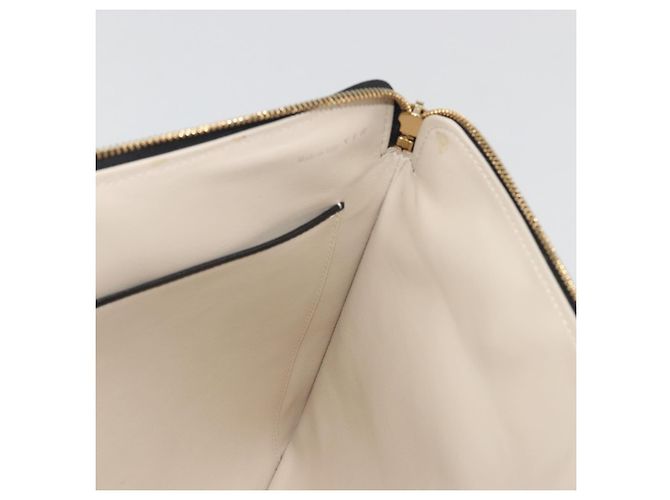 Borsa Clutch Valextra in Pelle Nero Oro Auth 194271A D'oro - vista 17