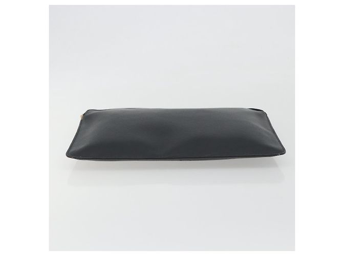 Borsa Clutch Valextra in Pelle Nero Oro Auth 194271A D'oro - vista 6