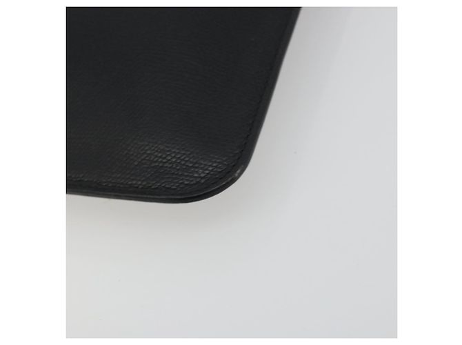 Borsa Clutch Valextra in Pelle Nero Oro Auth 194271A D'oro - vista 7