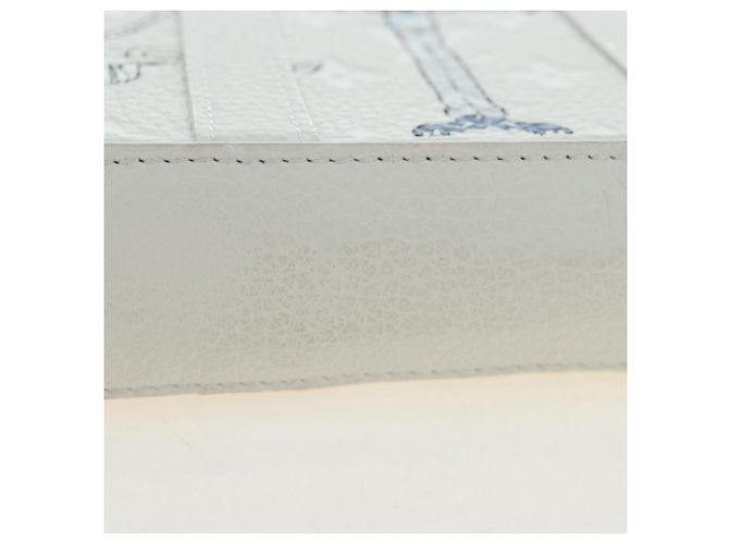 LOUIS VUITTON Taurillon Clemence Soft Trunk LV Friends M80146 Auth 194713SAM Bianco - vista 8