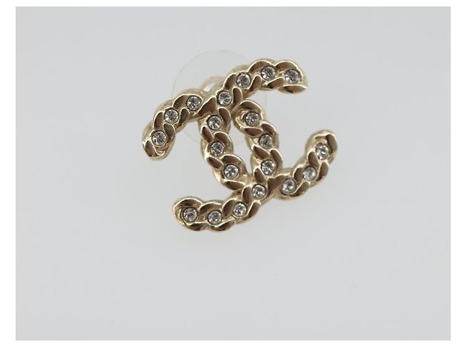 Orecchini CHANEL Metallo Tono Oro CC Auth bs36533 - vista 7
