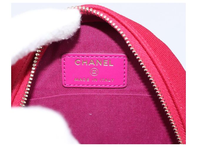 Borsa a tracolla CHANEL Matelasse con catena in tela Pink Gold CC Auth 195524M Rosa D'oro - vista 17