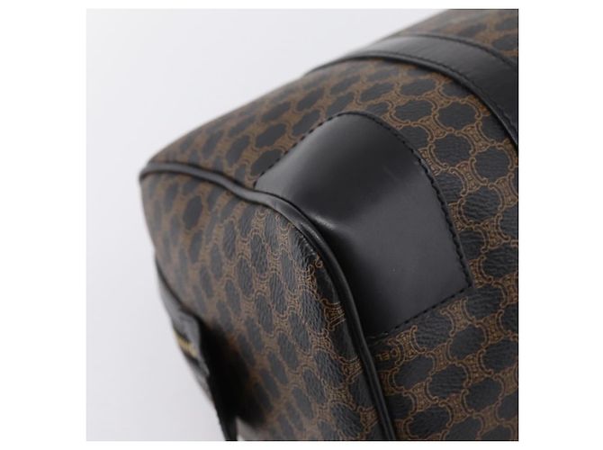 Céline Borsa Boston CELINE Macadam Canvas PVC Pelle Nero Oro Auth 195373V D'oro - vista 16