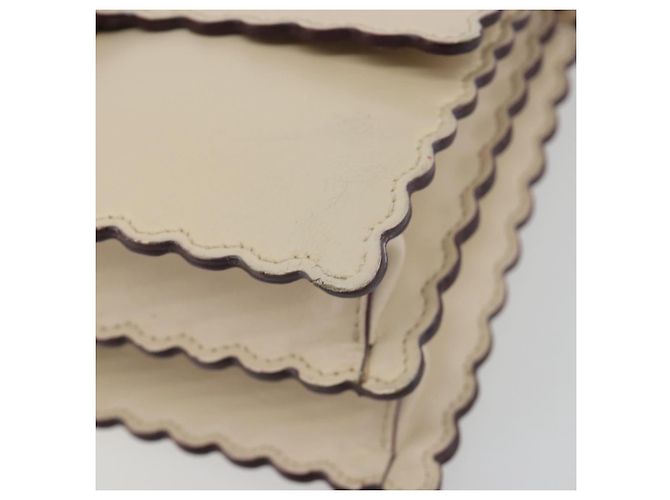 Borsa a spalla con catena FENDI in pelle beige e oro Auth bs36715 D'oro - vista 15