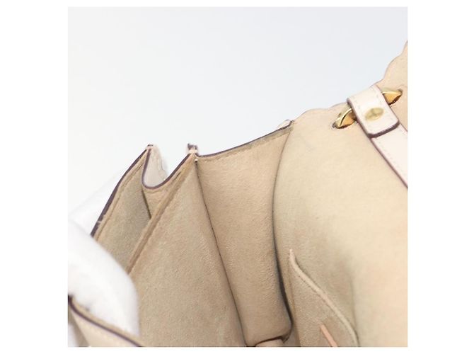 Borsa a spalla con catena FENDI in pelle beige e oro Auth bs36715 D'oro - vista 23