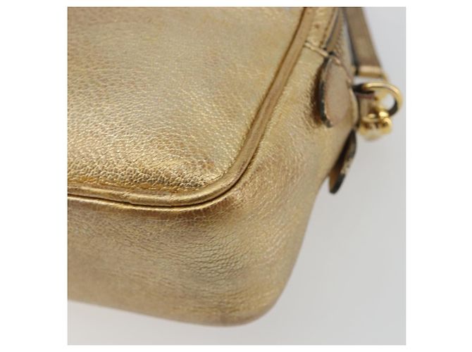 Borsa a tracolla Miu Miu in pelle oro Auth bs36779A D'oro - vista 15
