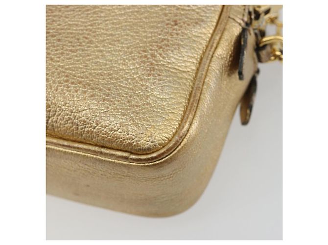 Borsa a tracolla Miu Miu in pelle oro Auth bs36779A D'oro - vista 17
