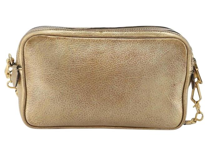 Borsa a tracolla Miu Miu in pelle oro Auth bs36779A D'oro - vista 2