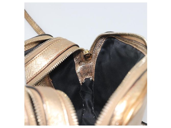 Borsa a tracolla Miu Miu in pelle oro Auth bs36779A D'oro - vista 22