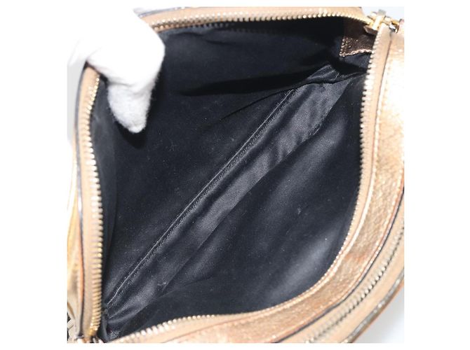 Borsa a tracolla Miu Miu in pelle oro Auth bs36779A D'oro - vista 24
