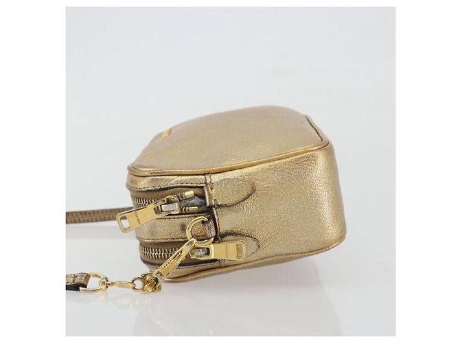 Borsa a tracolla Miu Miu in pelle oro Auth bs36779A D'oro - vista 4
