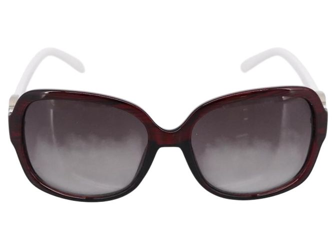 Gafas de sol CHANEL Plástico Blanco Plata CC Auth BA15024 - vista 13